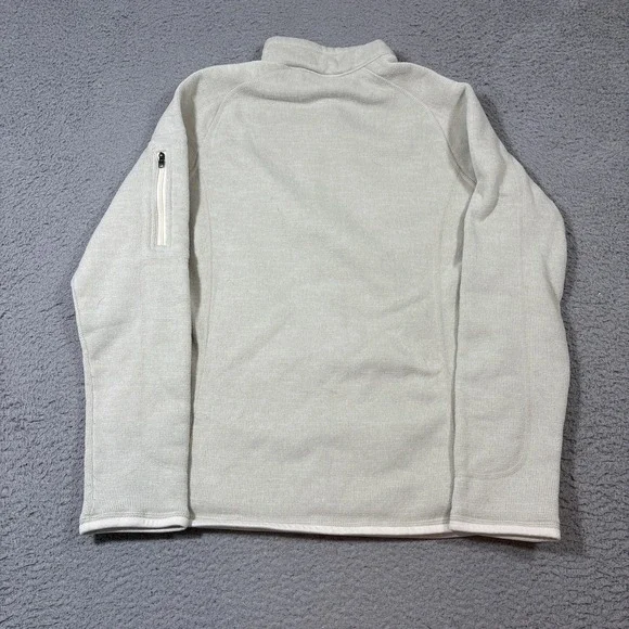 Patagonia Better Sweater Womens Large 1/4 Zip Pullover Off White Fleece Outdoors - Picture 8 of 9